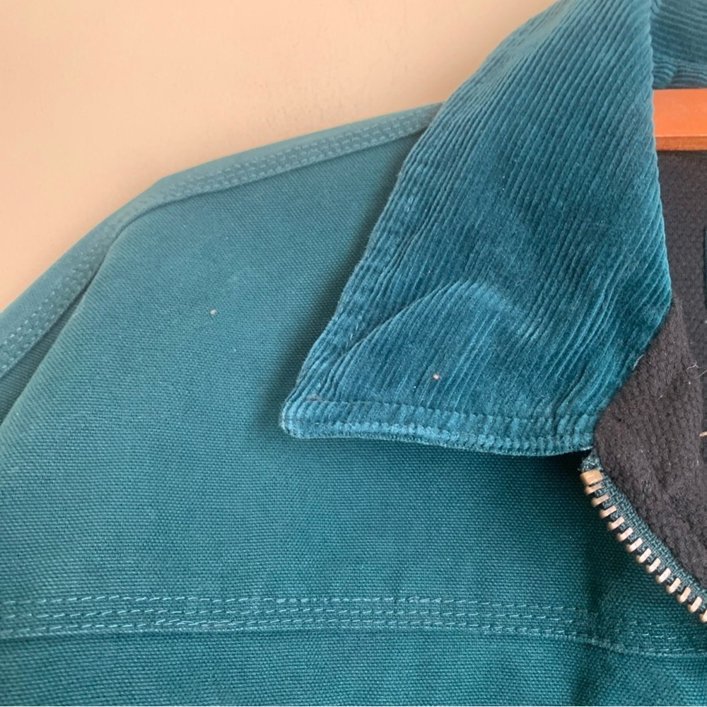 Vintage Elkmont Outfitters Men's Heavy Canvas Jacket  Green Zip Coat size xLarge - Picture 6 of 8
